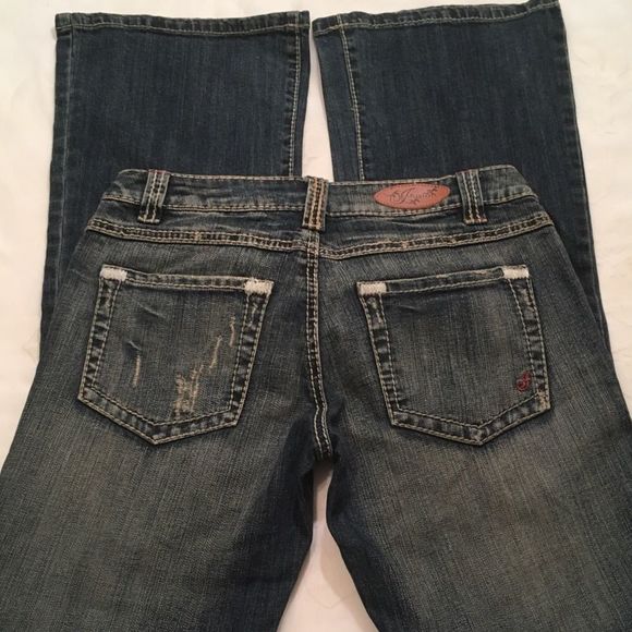 NWT Infusion Distressed Dark Denim Blue Jeans - Picture 1 of 4